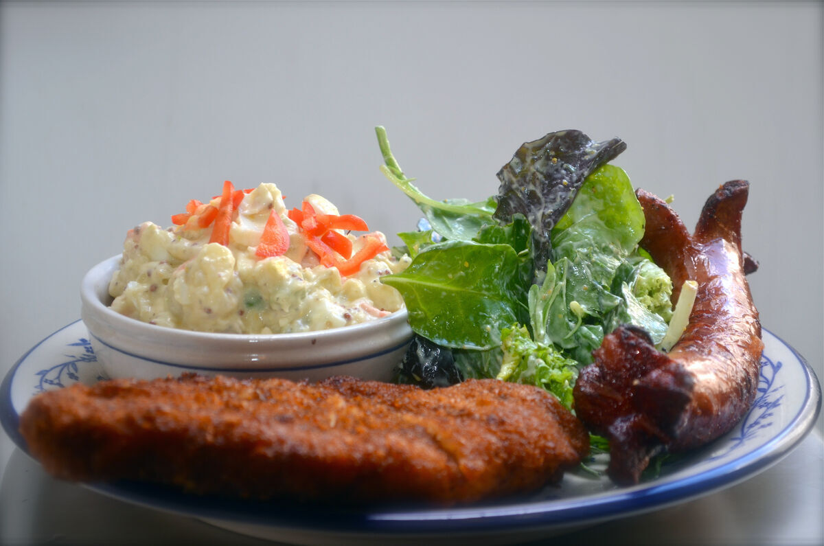 Czech plate special featuring traditional items